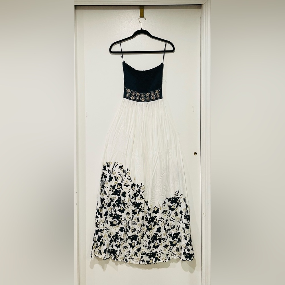 Skemo Strapless Beaded Maxi Dress Size Small